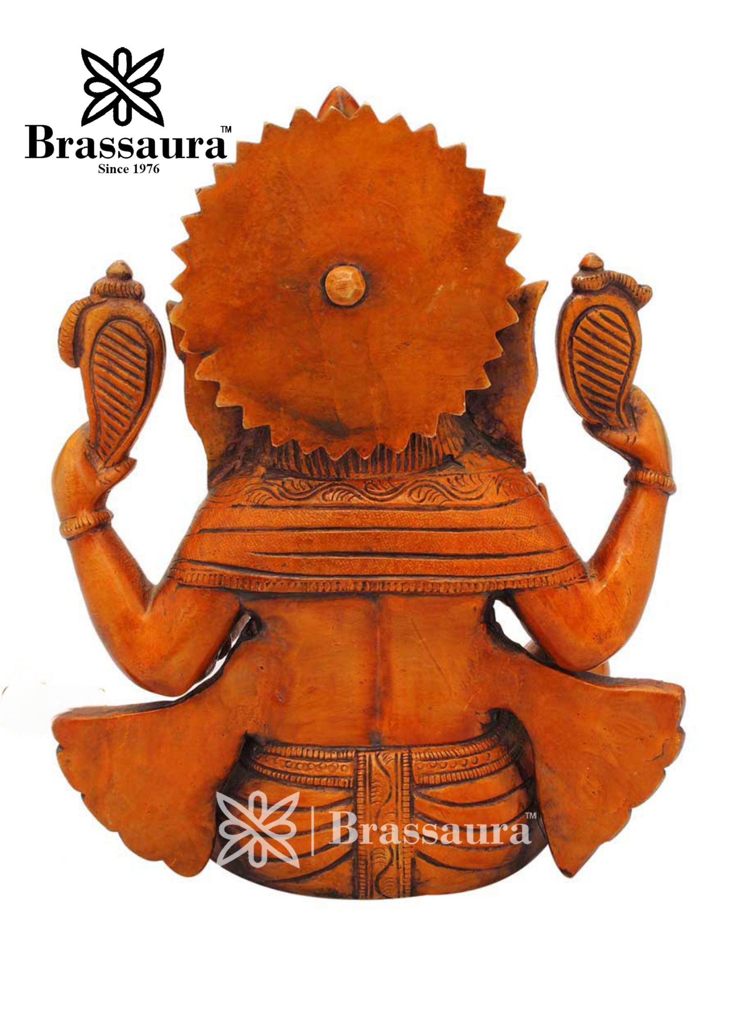 Brass Ganesha Statue For Home Decor Weight 4.3 Kg And Height 9 Inch