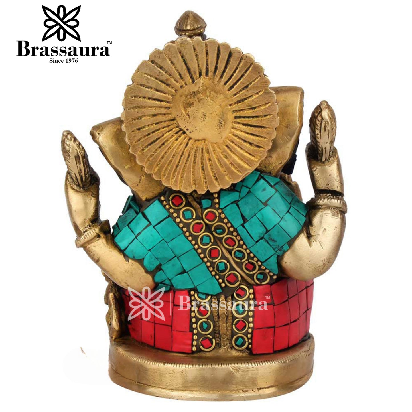 Brass Ganesha Statue For Home Decor And Gift Item Weight 1.3 Kg And Height 5.5 Inch