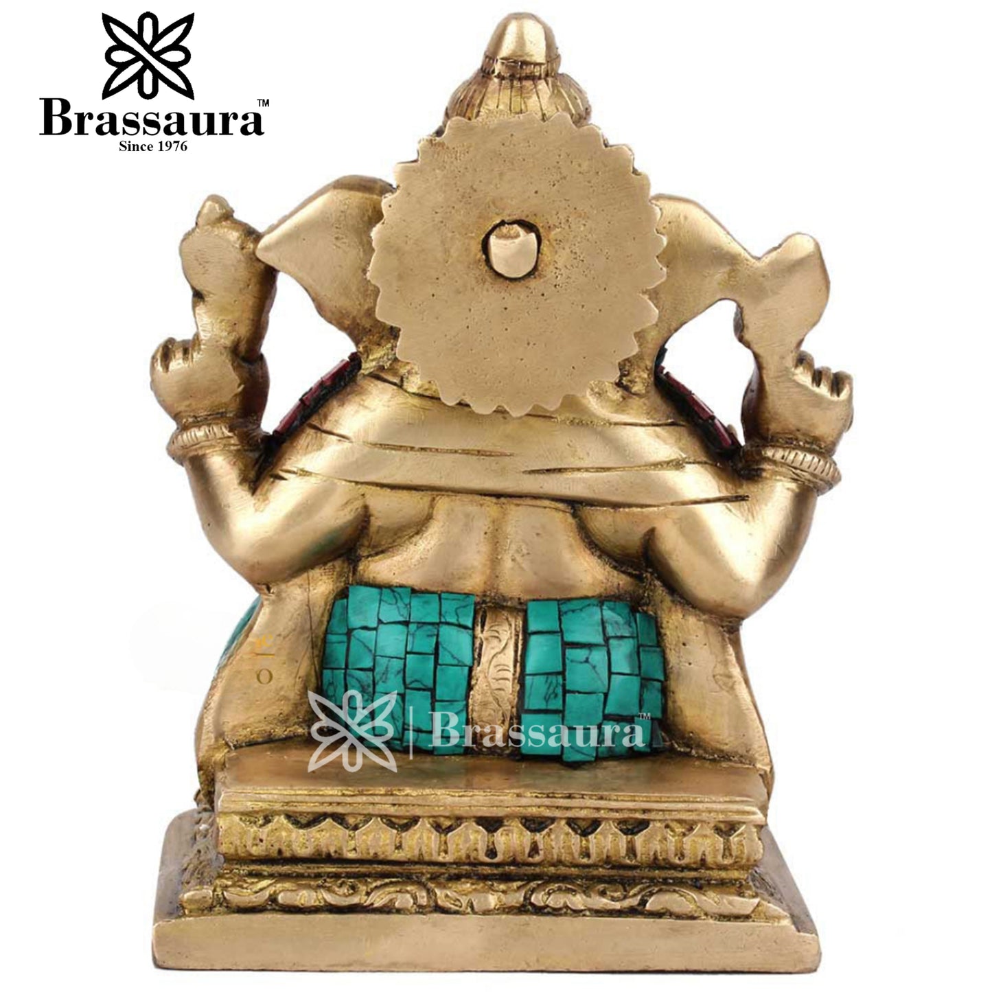 Brass Ganesha Statue For Home Decor And Gift Item Weight 1.9 Kg And Height 6.5 Inch