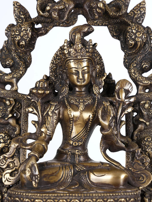 ब्रासौड़ा® ब्रास तारा माँ प्रतिमा | ऊँचाई 15.55 इंच और वज़न 5.75 किलोग्राम