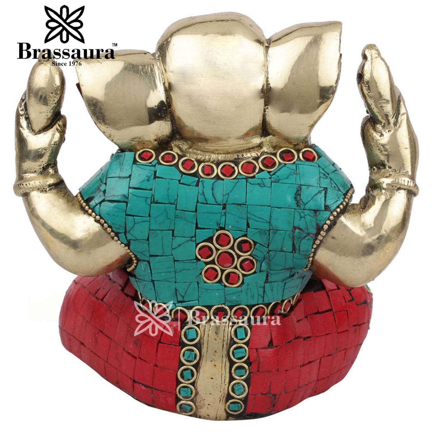 Brass Ganesha Statue For Home Decor And Gift Item Weight 2.3 Kg And Height 5.5 Inch