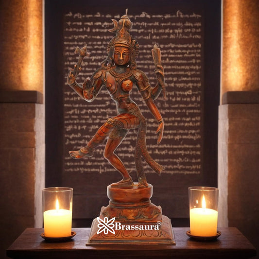 Brass Artistic Aardhnareshwar Statue Weight 3.2 kg & Height 13 Inch