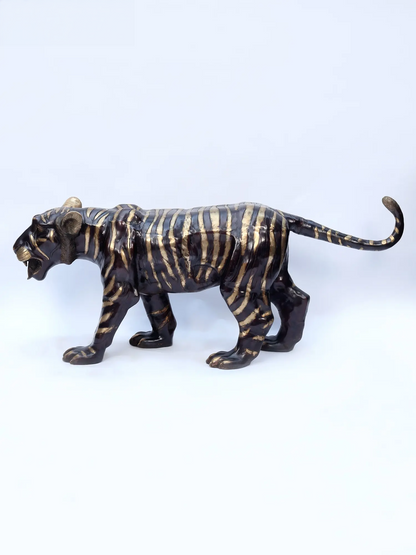 Brassaura® Walking Tiger Brass Sculpture | Pure Brass | Height 27.6 Inches & Weight 93.50 kgs