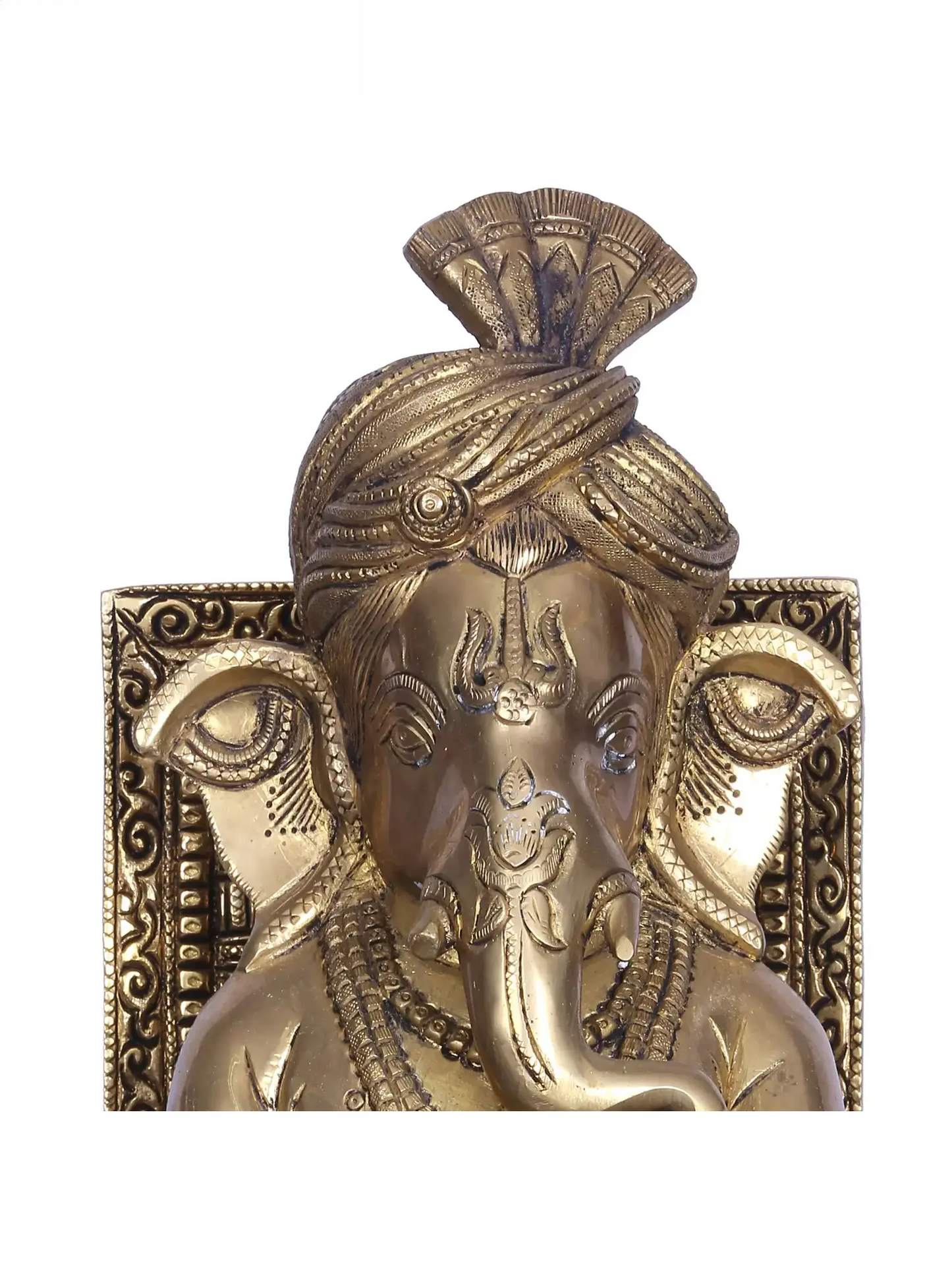 Brassaura™ Reclining Lord Ganesha Idol | Pure Brass with Intricate Detailing | Height 13 Inches & Weight 12.50 Kgs