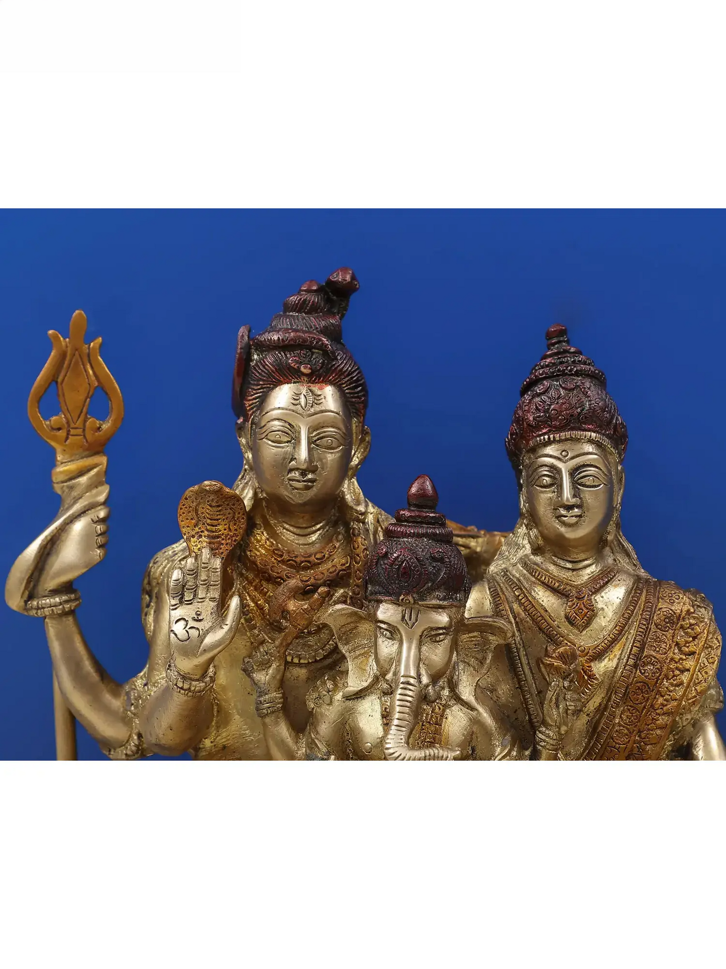 Brassaura® Brass Shiva Family Statue | Height 11.81 Inches & Weight 7.90 kg