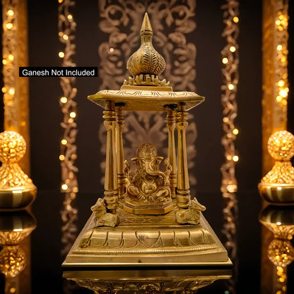 Brassaura™ Brass Temple Statue – Height 10 Inches & Weight 4.3 Kgs | Traditional Pooja Room Décor