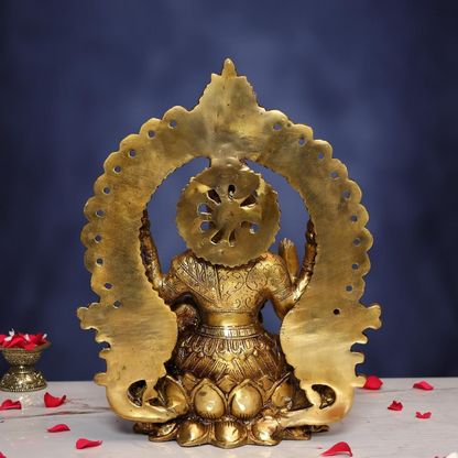 BRASS LAXMI IDOL HEIGHT 14.5 INCH