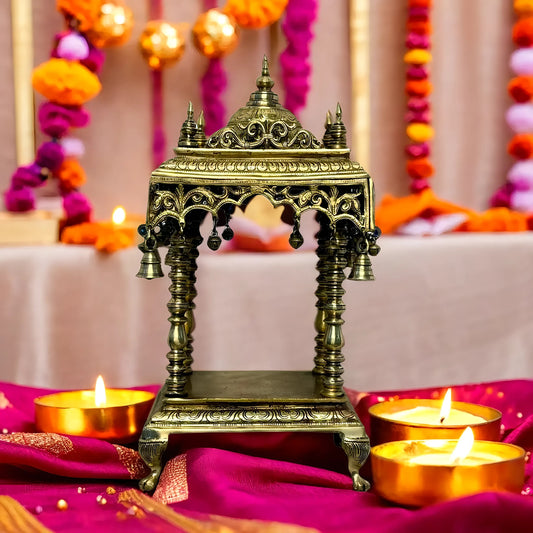 Brassaura™ Brass Temple Statue – Height 21 Inches & Weight 14.8 Kgs | Home Temple & Spiritual Décor