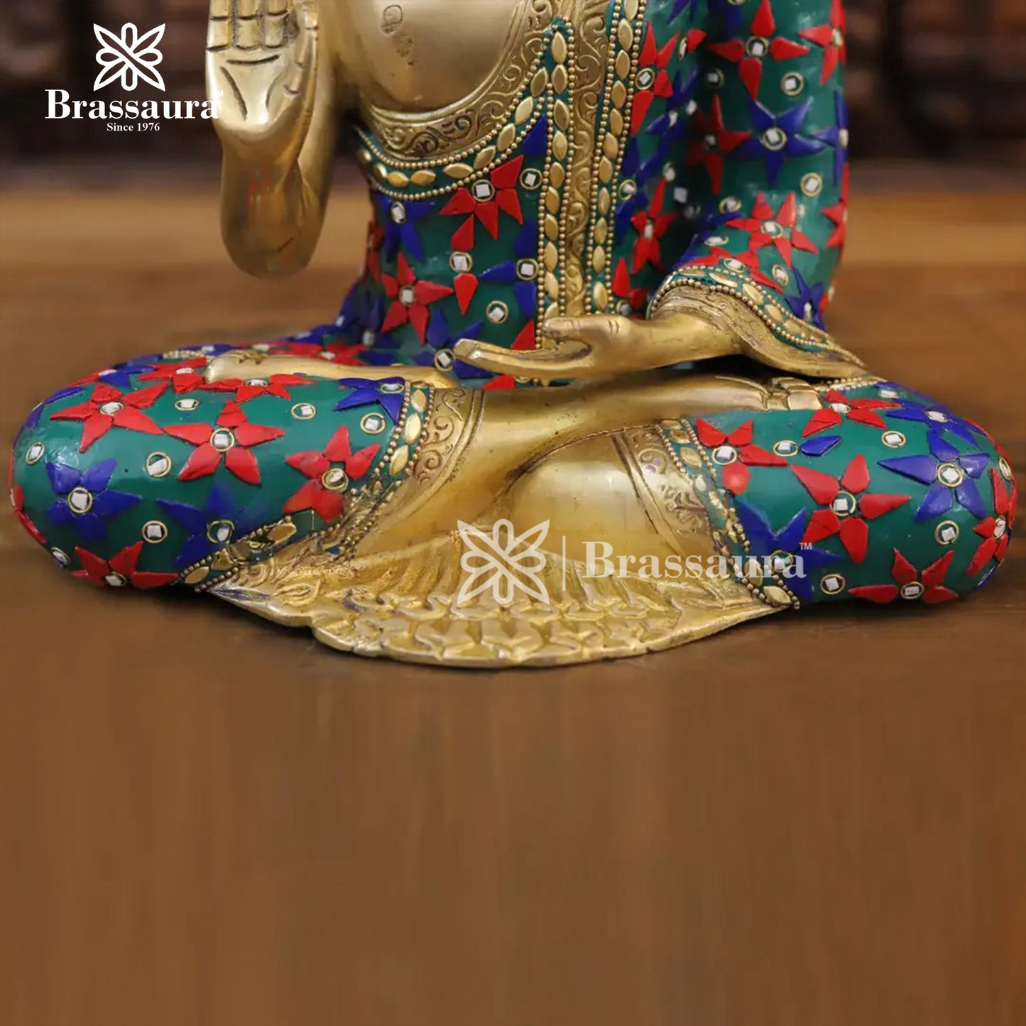 Brass Buddha For Home And Décor Weight 6 kg Height 12 Inch