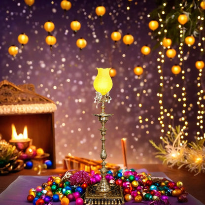 Brass Peacock deepam Weight 12 Kg And Height 38 Inch