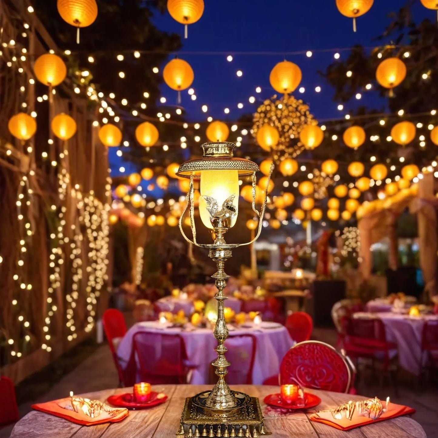 Brass Peacock deepam Weight 12 Kg And Height 38 Inch