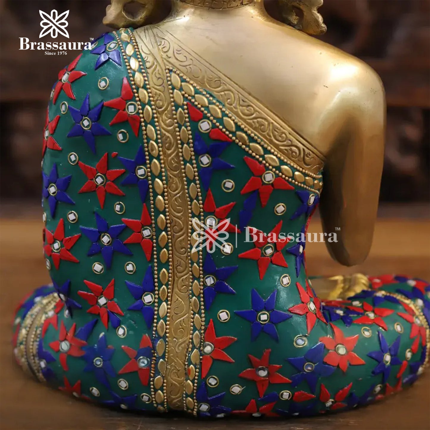 Brass Buddha For Home And Décor Weight 6 kg Height 12 Inch