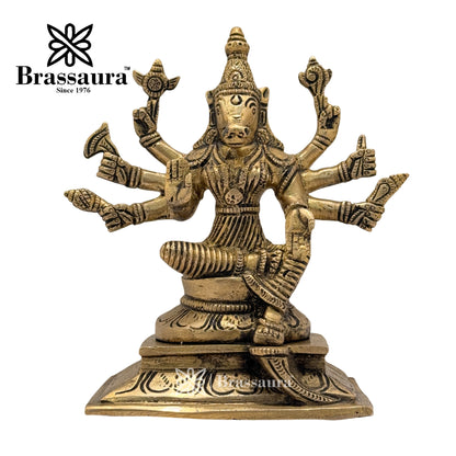 Brass Black Patina Work Varah God Idol for Home and Decor Weight 1.8 Kg Height 18 cm