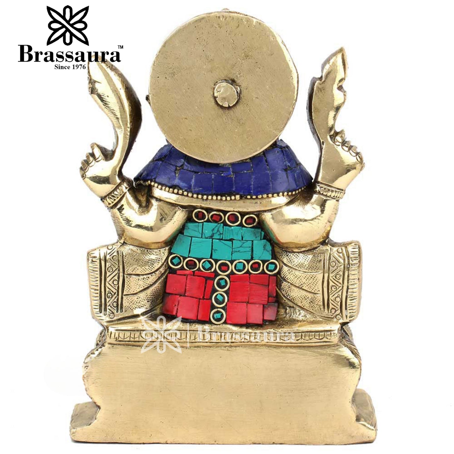 Brass Ganesha Statue For Home Decor And Gift Item Weight 2.1 Kg And Height 7.5 Inch