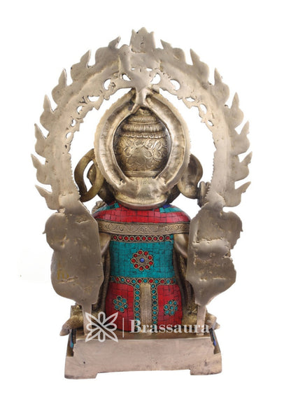 Brass Ganesha Statue For Home Decor And Gift Item Weight 20 Kg And Height 22 Inch