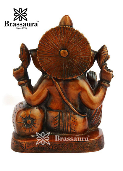 Brass Ganesh Idol For Home Decor Weight 2 Kg And Height 6 Inch
