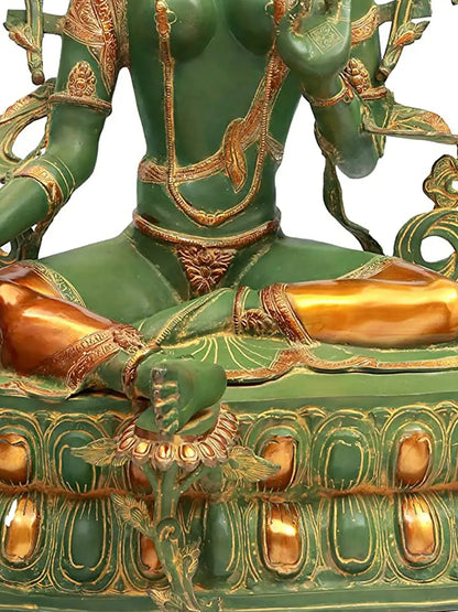 Brassaura® Brass Tara Statue | Height 34.06 Inches & Weight 38.34 kg