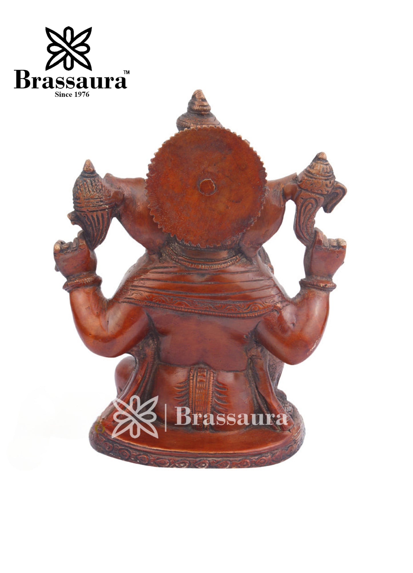 Brass Ganesha Statue For Home Decor And Gift Item Weight 4.5 Kg And Height 9 Inch
