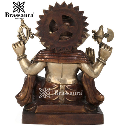 Brass Ganesha Statue For Home Decor And Gift Item Weight 70 Kg And Height 31 Inches