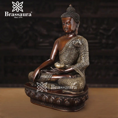 Brass Buddha For Home Décor And Gift Items Weight 23.57 Kg And Height 22 Inch