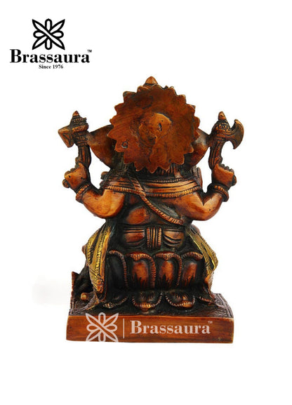 Brass Ganesha Statue For Home Decor Weight 2 Kg And Height 7 Inch