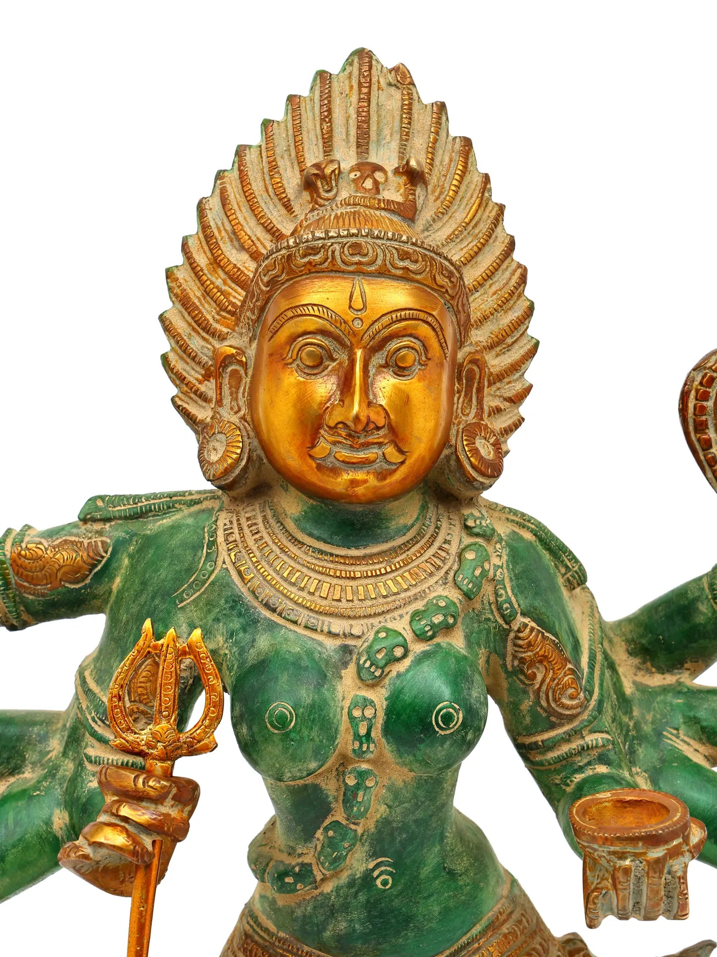 Brassaura® Eight-Armed Goddess Kali | Brass Statue | Height 23 Inches & Weight 13.26 kgs