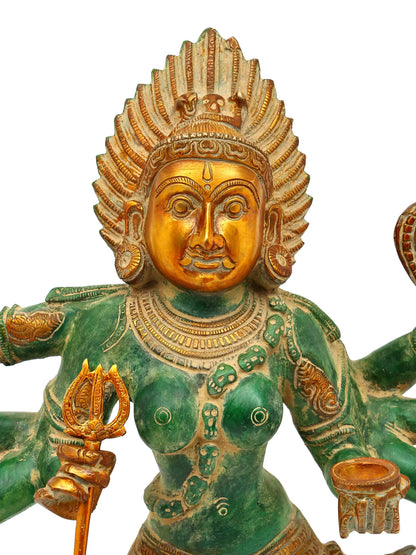 Brassaura® Eight-Armed Goddess Kali | Brass Statue | Height 23 Inches & Weight 13.26 kgs