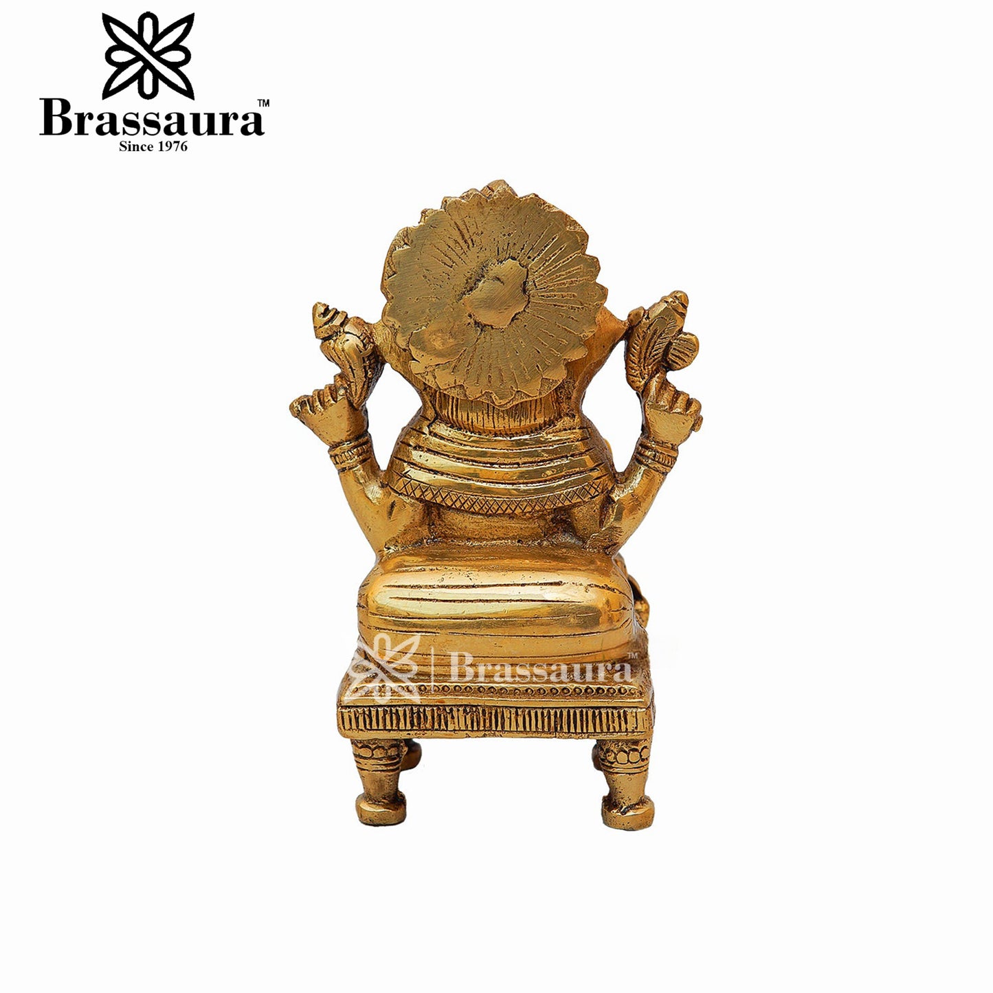 Brass Ganesha Statue For Home Decor And Gift Items Weight 1.3 Kg And Height 6.2 Inches