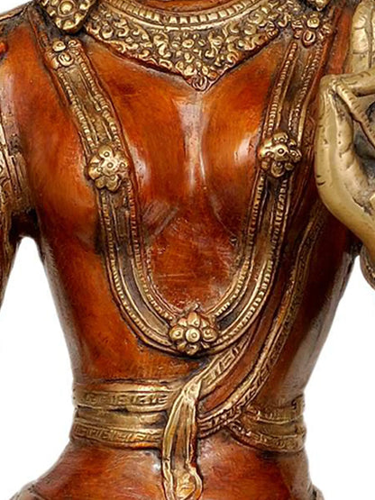 Brassaura® Large Brass Goddess Tara Statue | 18.50 Inches | 12.90 kg
