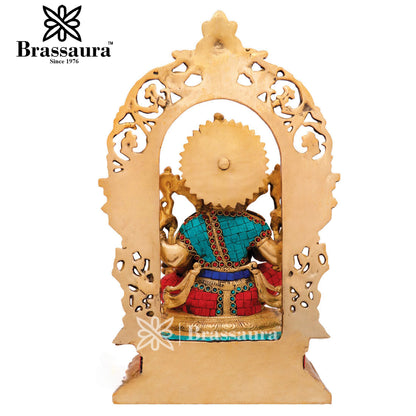 Brass Ganesha Statue For Home Decor And Gift Item Weight 9.5 Kg And Height 16 Inch