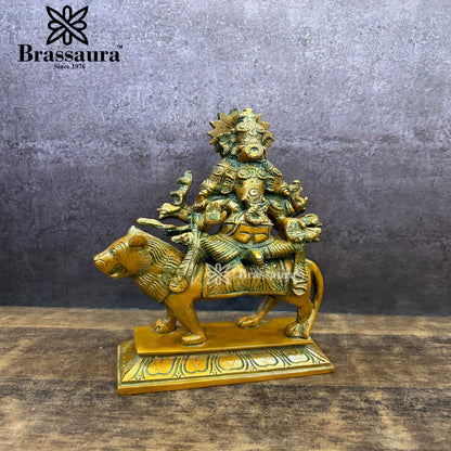 Brass Ganesha Statue For Home Decor And Gift Items Weight 2.6 Kg And Height 8.7 Inches