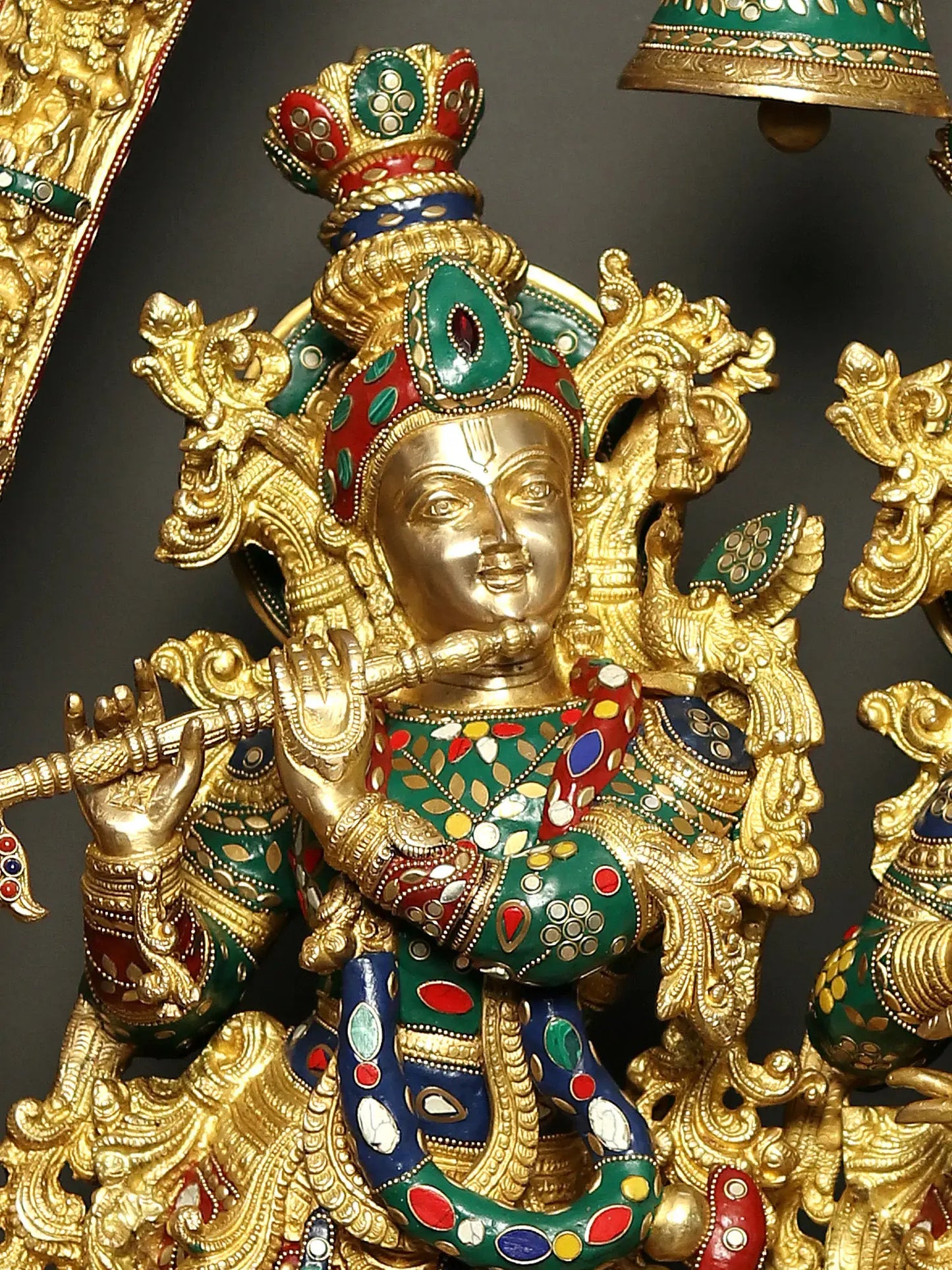 ब्रैसॉरा® पीतल राधा कृष्ण प्रतिमा | ऊँचाई 45.47 इंच और वज़न 76.50 किलोग्राम