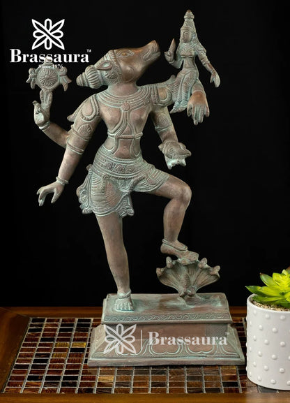 Brass Varah Statue Weight 7.2 Kg And Height 17.5 Inch