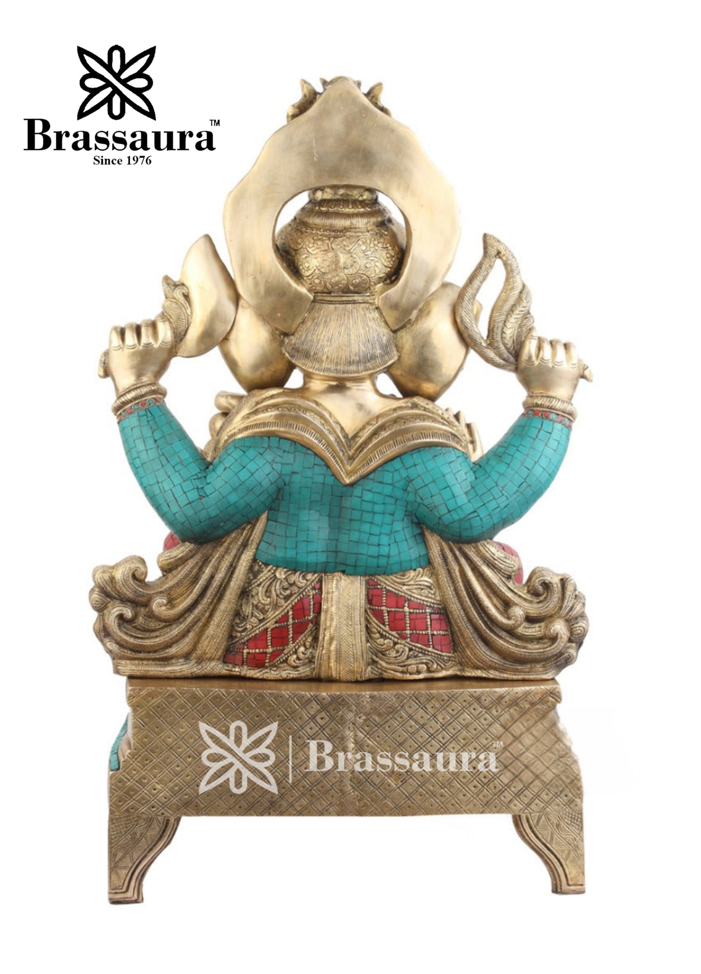 Brass Ganesha Statue For Home Decor And Gift Item Weight 60 Kg And Height 33 Inch