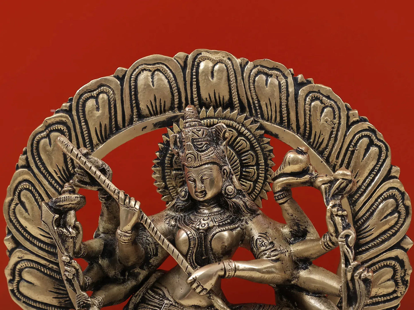 Brassaura® Brass Goddess Kali Statue | Height 12.5 Inches & Weight 7.30 kg