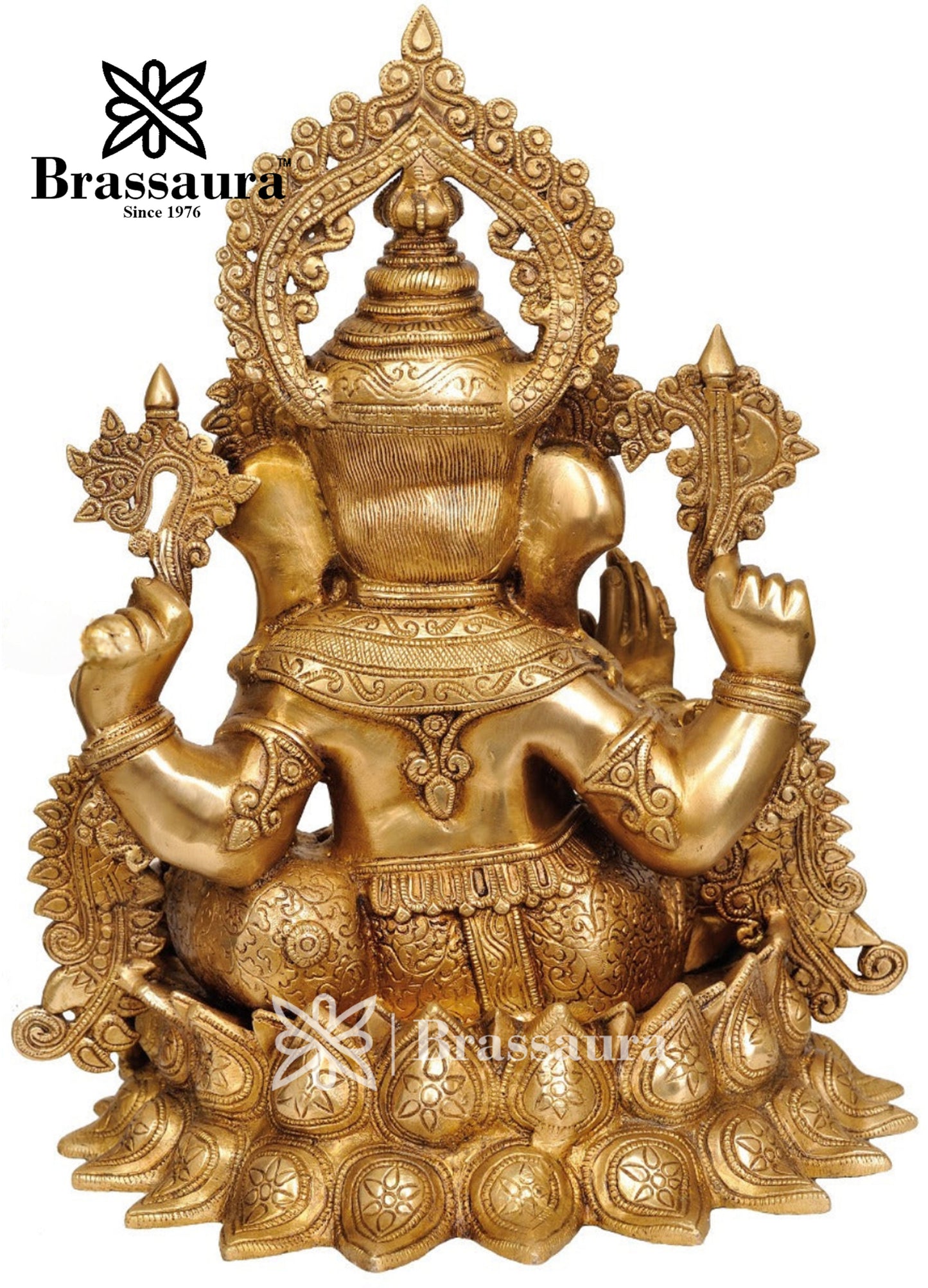 Brass Ganesha Statue For Home Decor And Gift Item Weight 14 Kg And Height 22 Inch