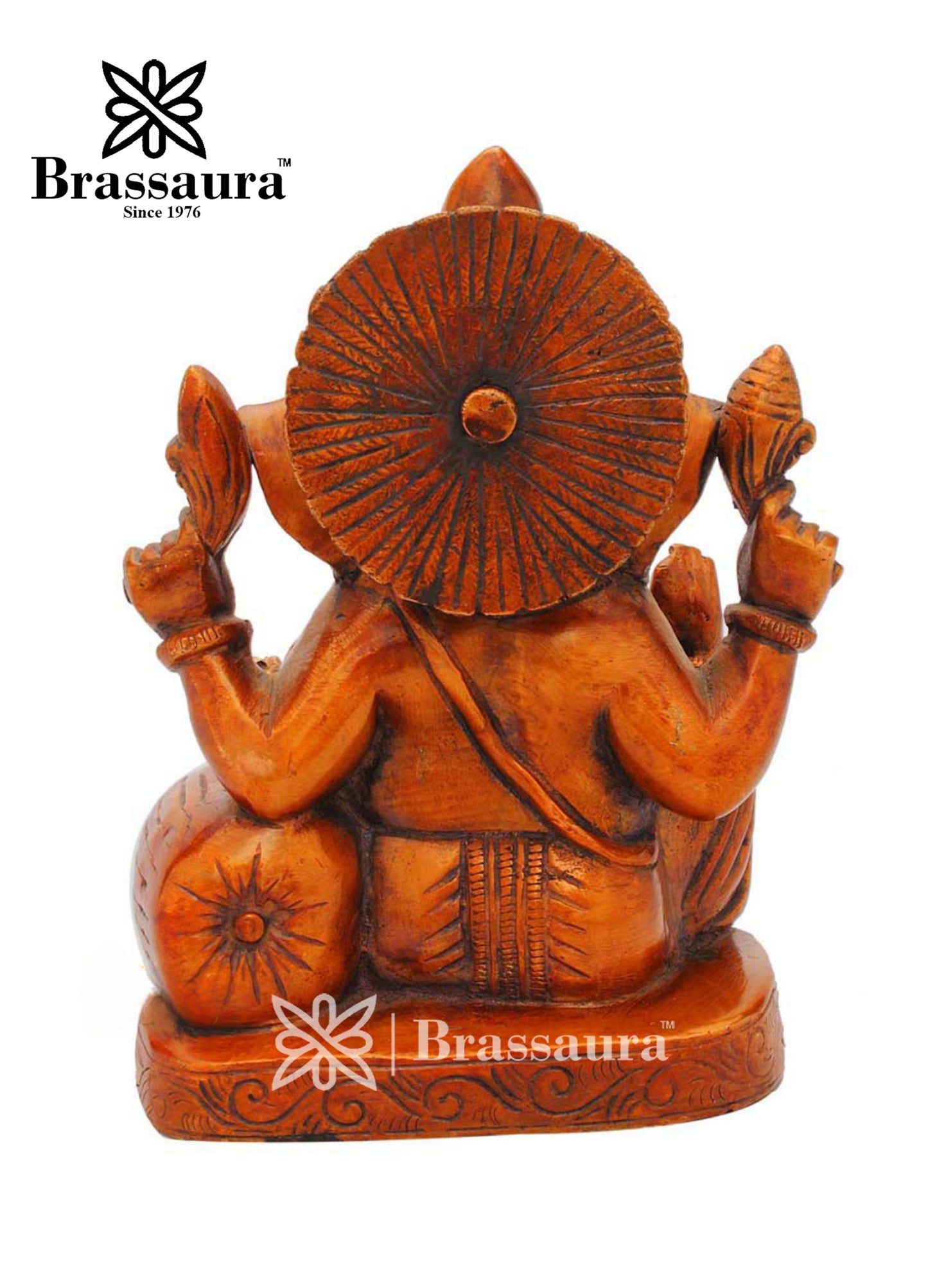 Brass Ganesha Statue For Home Decor Weight 2.2 Kg And Height 7 Inch