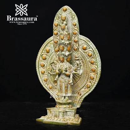 Brass Avlokiteswara For Home Décor And Gift Items Weight 5.36 Kg And Height 14.75 Inches