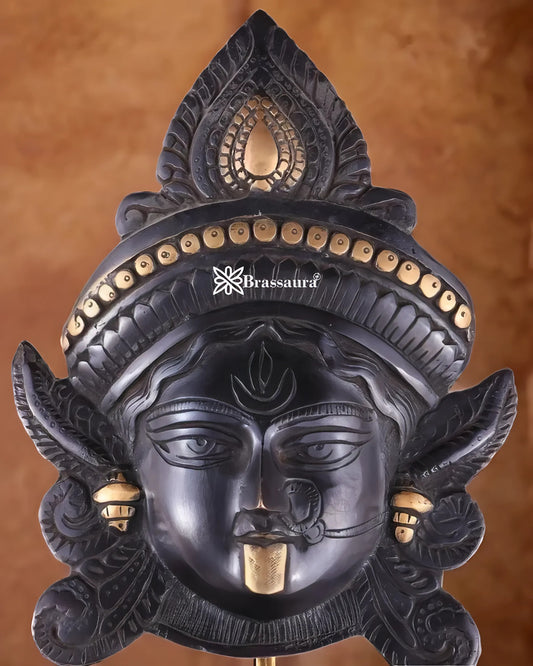 Brassaura™ Brass Goddess Durga Wall Mount – Height 10.5 Inches & Weight 2.2 Kgs