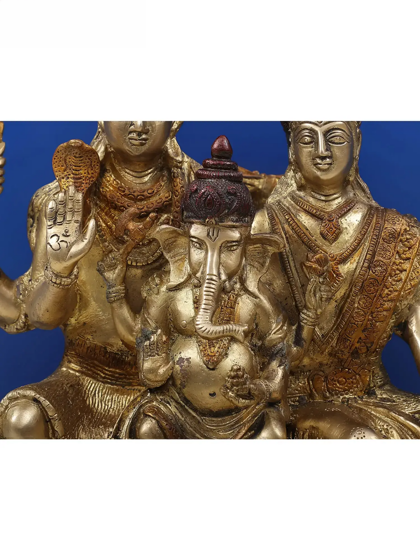 Brassaura® Brass Shiva Family Statue | Height 11.81 Inches & Weight 7.90 kg