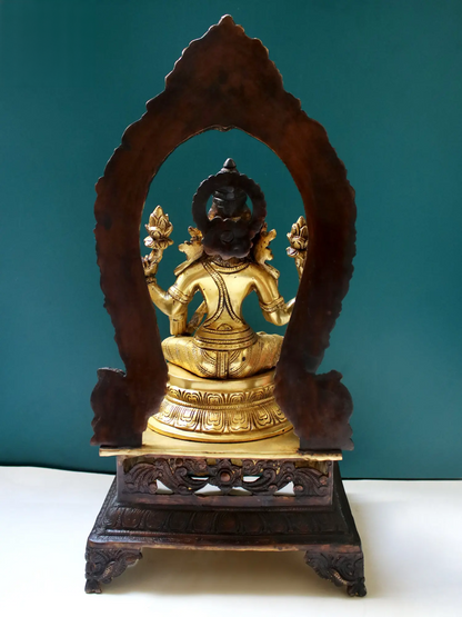 Brassaura® Brass Lakshmi Maa Statue | Height 20.5 Inches & Weight 13.13 kg