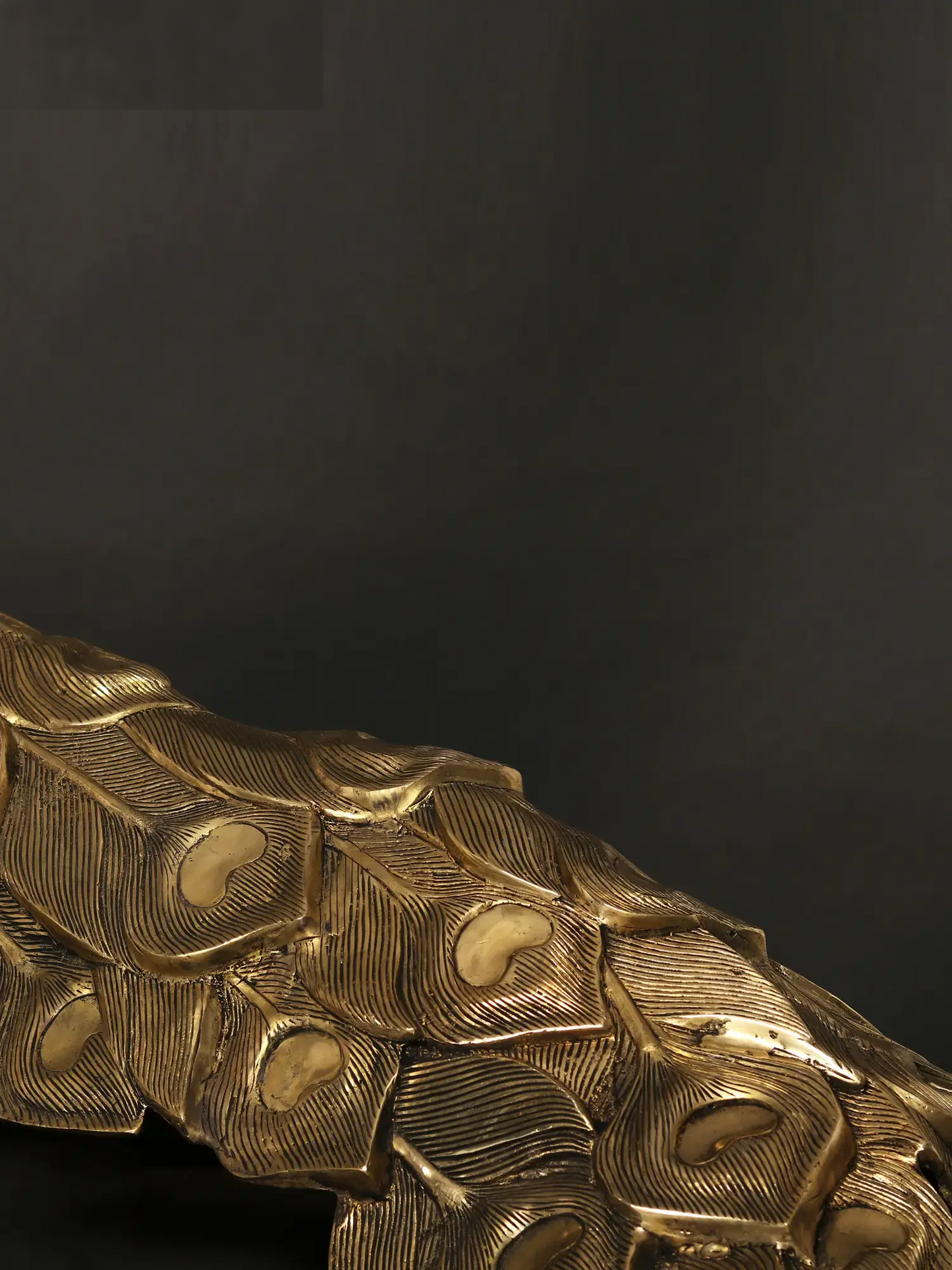 Brassaura® Brass Peacock Sculpture | Pure Brass | Height 24.6 Inches & Weight 23.45 kgs