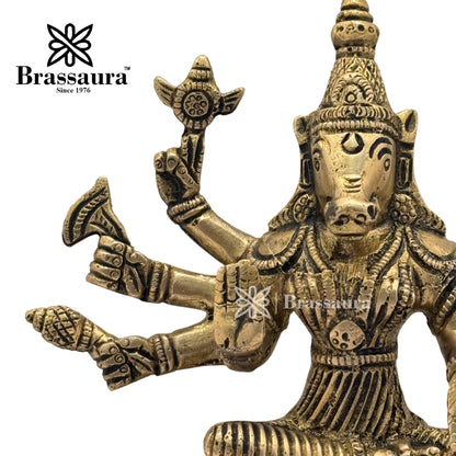 Brass Black Patina Work Varah God Idol for Home and Decor Weight 1.8 Kg Height 18 cm