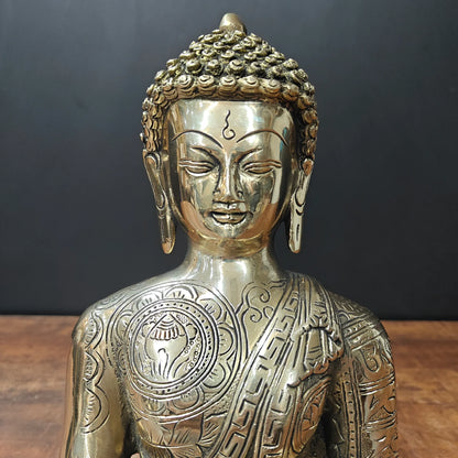 ब्रासोरा® वृंदावन वेणुगोपाल कृष्ण पीतल की प्रतिमा मोर के साथ | एंटीक नीला और सुनहरा रंग | ऊँचाई 20 इंच