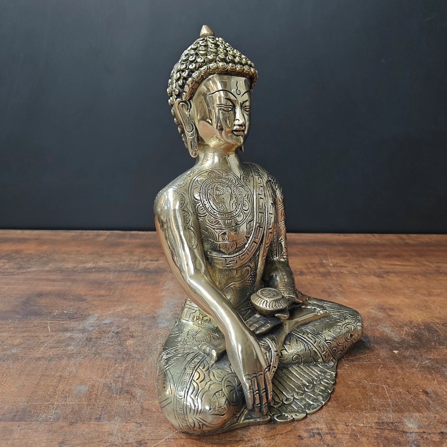 ब्रासोरा® वृंदावन वेणुगोपाल कृष्ण पीतल की प्रतिमा मोर के साथ | एंटीक नीला और सुनहरा रंग | ऊँचाई 20 इंच