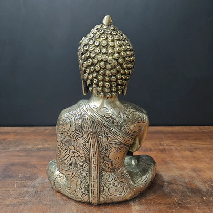 ब्रासोरा® वृंदावन वेणुगोपाल कृष्ण पीतल की प्रतिमा मोर के साथ | एंटीक नीला और सुनहरा रंग | ऊँचाई 20 इंच