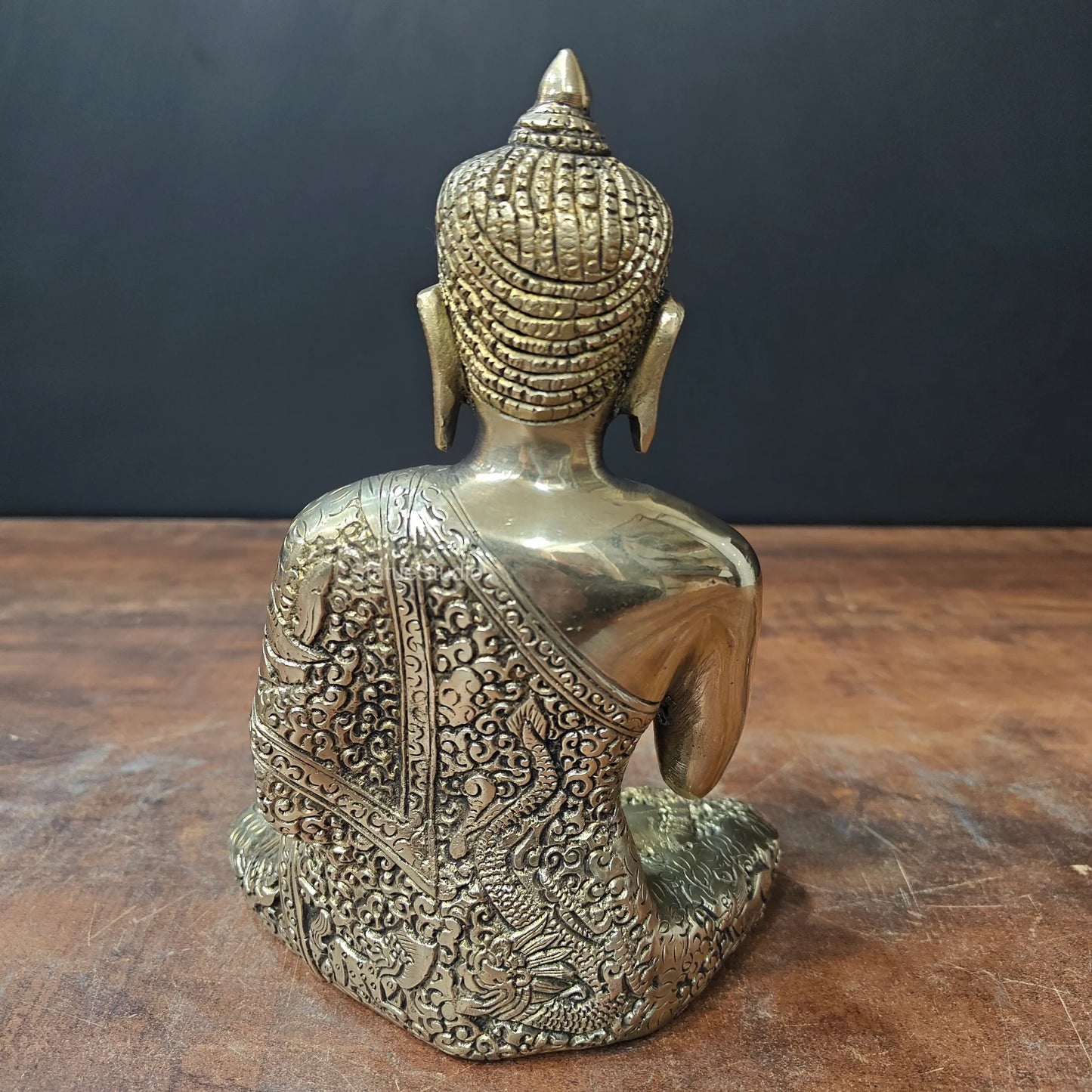 ब्रासोरा® वृंदावन वेणुगोपाल कृष्ण पीतल की प्रतिमा मोर के साथ | एंटीक नीला और सुनहरा रंग | ऊँचाई 20 इंच