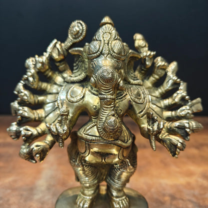 ब्रासोरा® वृंदावन वेणुगोपाल कृष्ण पीतल की प्रतिमा मोर के साथ | एंटीक नीला और सुनहरा रंग | ऊँचाई 20 इंच