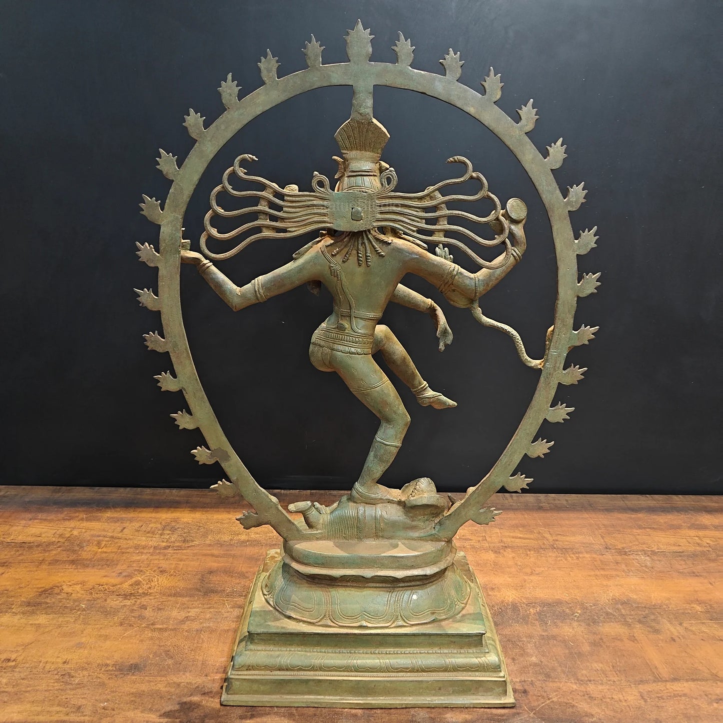 Brassaura® Brass Nataraja Statue | Dancing Lord Shiva (Nataraj) Idol for Home Temple, Spiritual Décor & Vastu | 31 Inches | 25 Kg