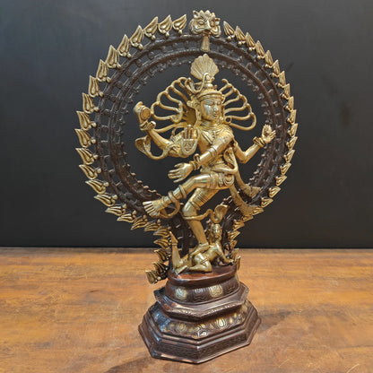 Brassaura® Brass Nataraja Statue | Lord Shiva Dancing in Cosmic Tandava | Handcrafted Brass Sculpture for Home Temple, Pooja Room & Spiritual Décor | Height 28 Inches | 19 Kg